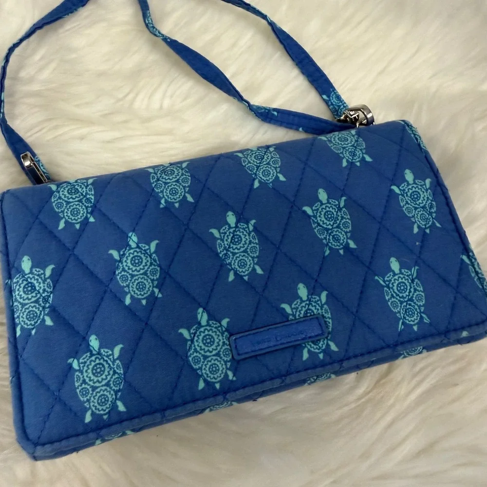 Vera Bradley - Turtle Print‎ Quilted Crossbody Wallet Purse